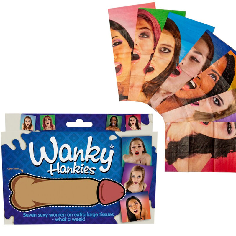 SPENCER & FLEETWOOD - WANKY HANKIES 7 EXTRA LARGE WOMEN'S HANDKERCHIEFS - Amore24