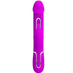 PRETTY LOVE - KAMPAS RABBIT 3 IN 1 MULTIFUNCTION VIBRATOR WITH TONGUE FUCHSIA - Amore24