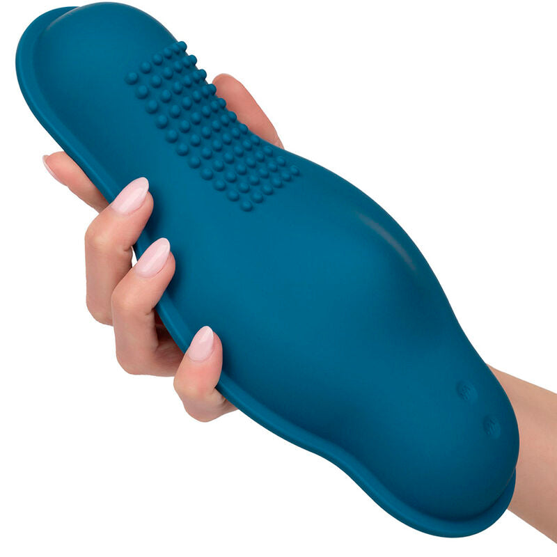 CALEXOTICS - RIDER MASSAGER DOUBLE MOTOR REMOTE CONTROL BLUE - Amore24