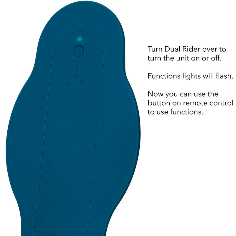 CALEXOTICS - RIDER MASSAGER DOUBLE MOTOR REMOTE CONTROL BLUE - Amore24