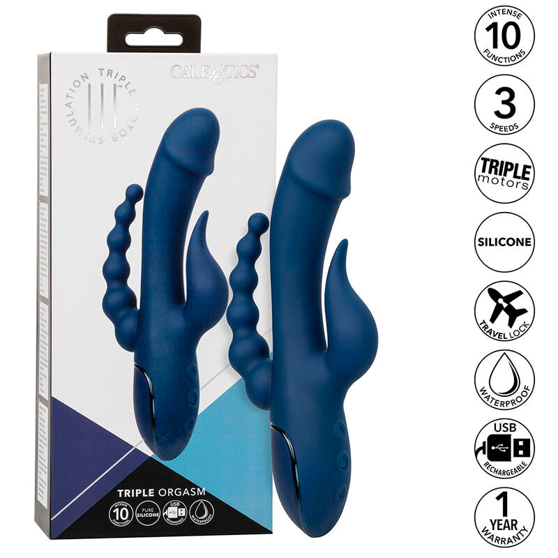 CALEXOTICS - VIBRATOR TRIPLE ORGASM BLUE - Amore24