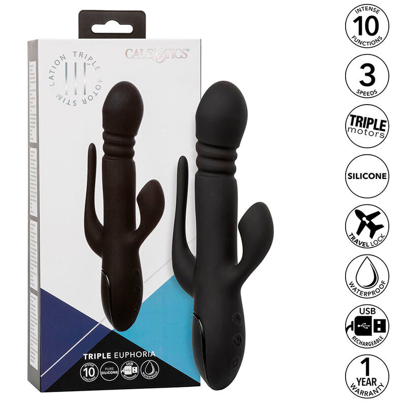 CALEXOTICS - VIBRATOR TRIPLE EUPHORIA BLACK - Amore24
