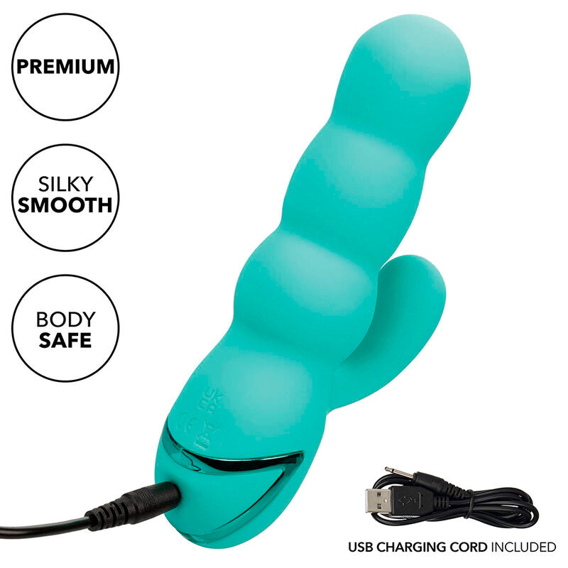 CALEXOTICS - DEL MAR DIVA VIBRATOR RABBIR AQUA GREEN BY CALIFORNIA DREAMING - Amore24
