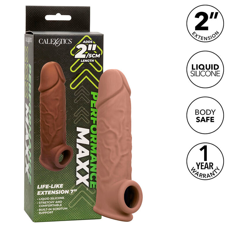 CALEXOTICS - PERFORMANCE MAXX LIFE-LIKE EXTENSION 7 BROWN SKIN - Amore24