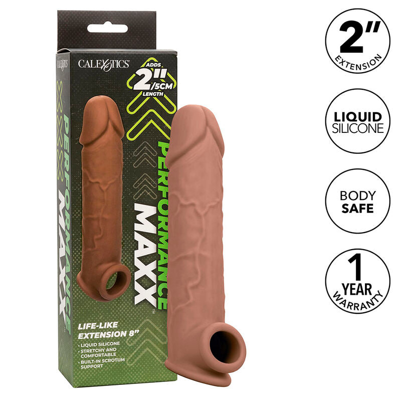 CALEXOTICS - PERFORMANCE MAXX LIFE-LIKE EXTENSION 8 BROWN SKIN - Amore24