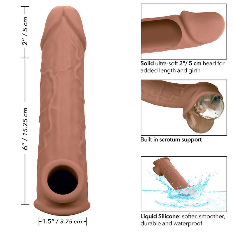 CALEXOTICS - PERFORMANCE MAXX LIFE-LIKE EXTENSION 8 BROWN SKIN - Amore24