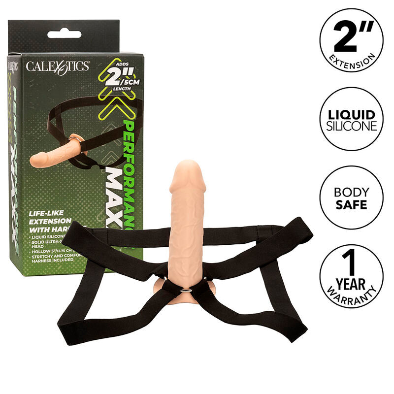 CALEXOTICS - PERFORMANCE MAXX LIFE-LIKE EXTENSION WITH HARNESS LIGHT SKIN - Amore24