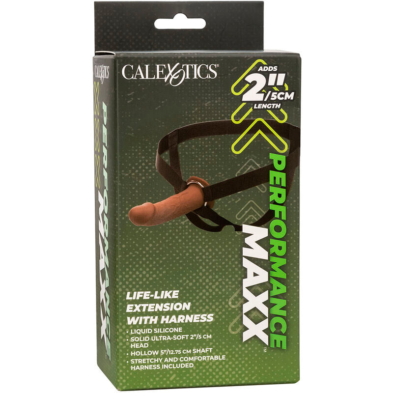 CALEXOTICS - PERFORMANCE MAXX LIFE-LIKE EXTENSION WITH HARNESS BROWN SKIN - Amore24