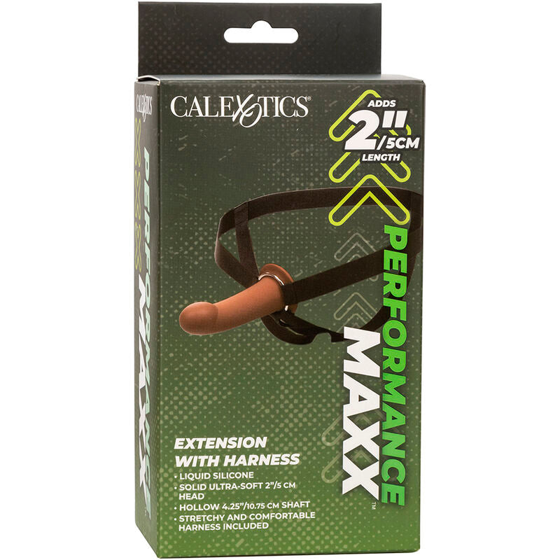CALEXOTICS - PERFORMANCE MAXX EXTENSION WITH HARNESS BROWN SKIN - Amore24