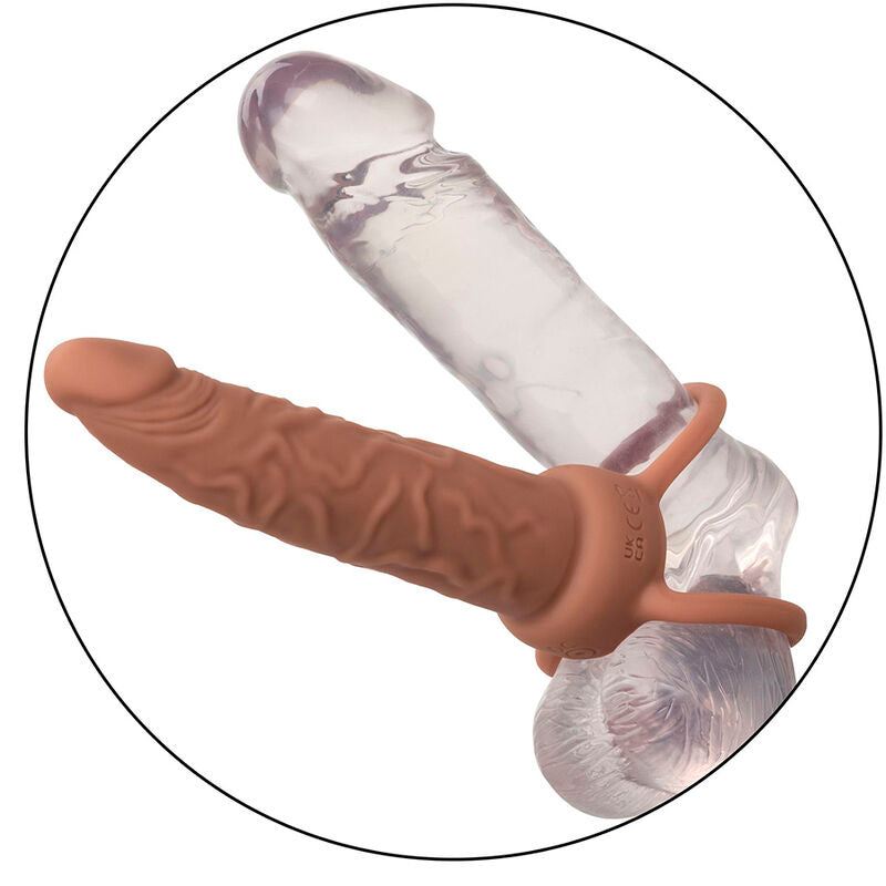 CALEXOTICS - PERFORMANCE MAXX RECHARGABLE DUAL PENETRATOR BROWN SKIN - Amore24