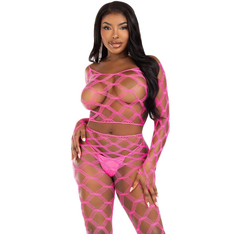LEG AVENUE - TOP & LEGGINS HARDCORE VIOLET - Amore24