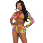 LEG AVENUE - THREE PIECE SET MULTICOLOR - Amore24