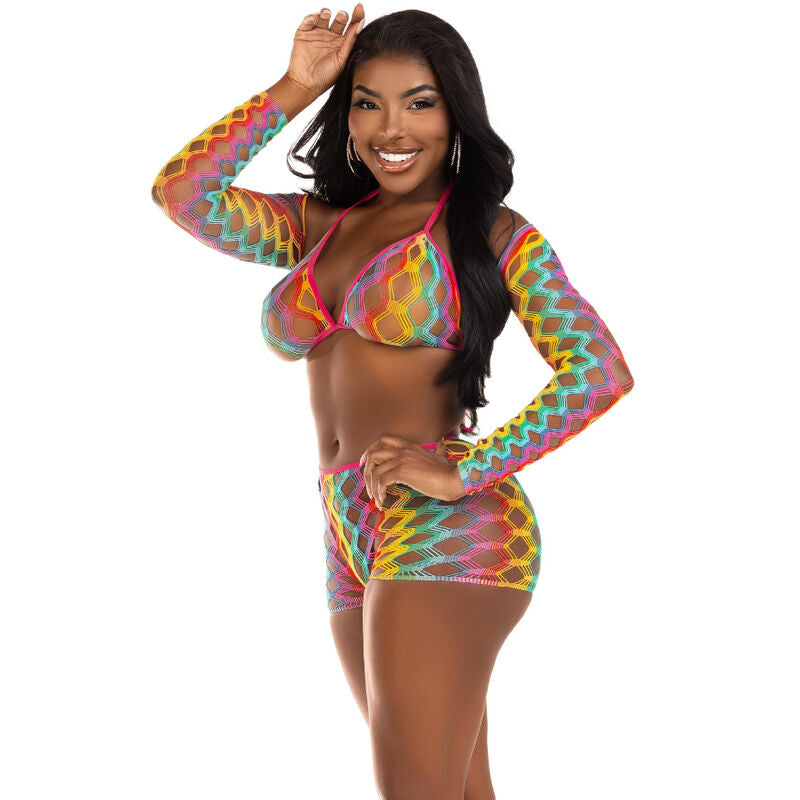 LEG AVENUE - THREE PIECE SET MULTICOLOR - Amore24