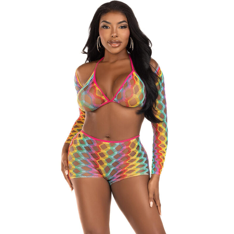 LEG AVENUE - THREE PIECE SET MULTICOLOR - Amore24