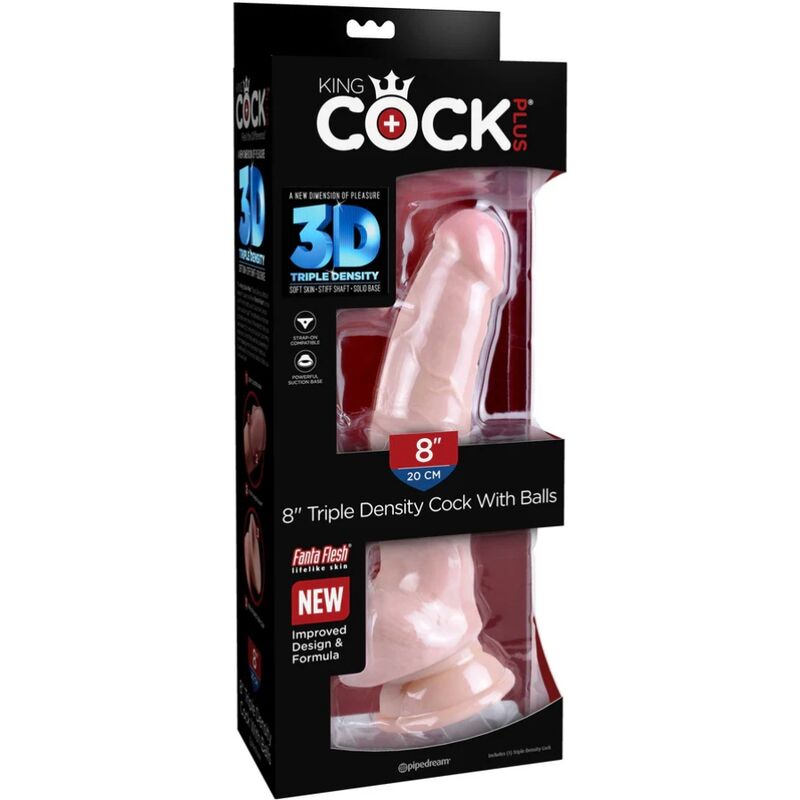 KING COCK - TRIPLE DENSITY DILDO 18.4 CM - Amore24