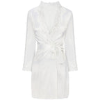LIVCO CORSETTI FASHION - JACQUELINE LC 90249 DRESSING GOWN + SHIRT + PANTY ECRU S/M - Amore24