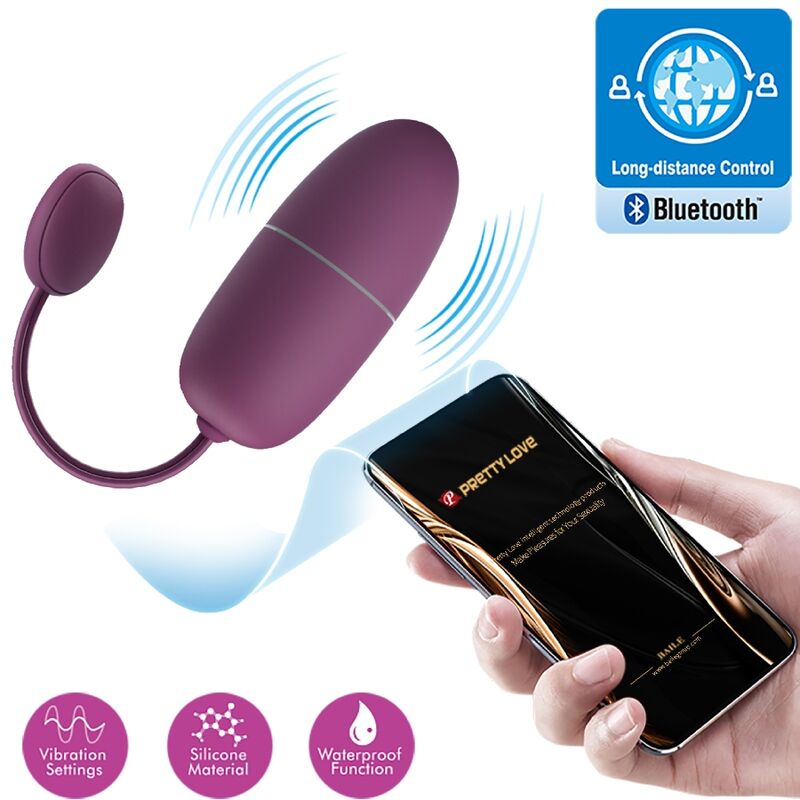 PRETTY LOVE - NYMPH VIBRATING EGG APP CONTROLLED LILA - Amore24