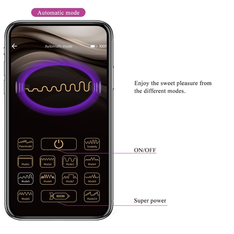 PRETTY LOVE - NYMPH VIBRATING EGG APP CONTROLLED LILA - Amore24