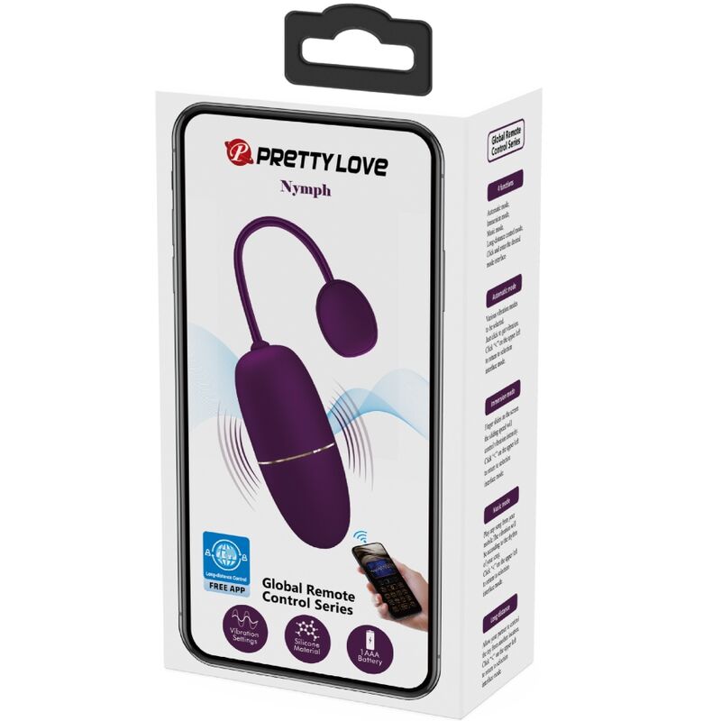 PRETTY LOVE - NYMPH VIBRATING EGG APP CONTROLLED LILA - Amore24