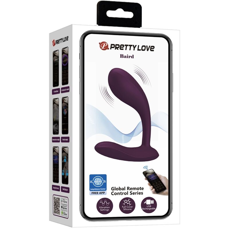 PRETTY LOVE - BAIRD G-SPOT 12 VIBRATIONS RECHARGEABLE LILA APP - Amore24