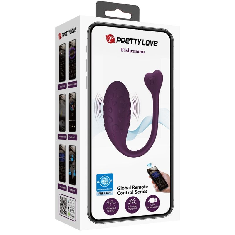 PRETTY LOVE - FISHERMAN APP CONTROLLED  VIBRATING EGG LILA - Amore24