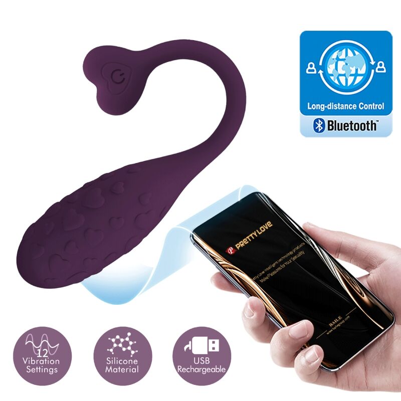 PRETTY LOVE - FISHERMAN APP CONTROLLED  VIBRATING EGG LILA - Amore24