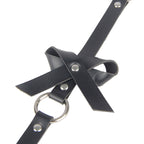SUBBLIME - LEATHER CHAINLEG HARNESS BLACK ONE SIZE - Amore24