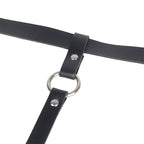 SUBBLIME - LEATHER CHAINLEG HARNESS BLACK ONE SIZE - Amore24