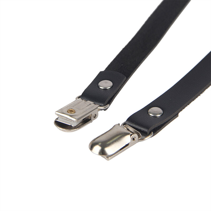 SUBBLIME - LEATHER CHAINLEG HARNESS BLACK ONE SIZE - Amore24