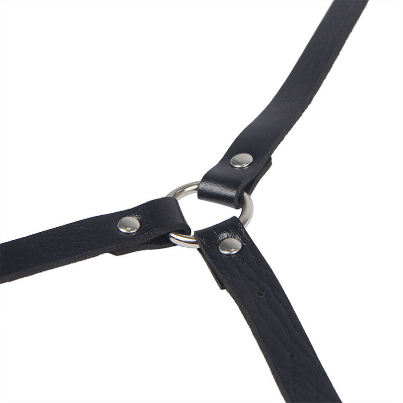 SUBBLIME - LEATHER BODY HARNESS BLACK ONE SIZE - Amore24