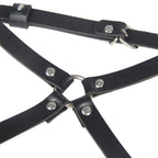 SUBBLIME - LEATHER WAIST AND LEG HARNESS BLACK ONE SIZE - Amore24