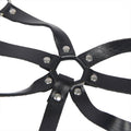 SUBBLIME - BODY HARNESS ADJUSTABLE STRAPS LEATHER BLACK ONE SIZE - Amore24