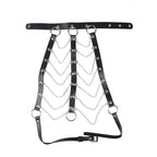 SUBBLIME - CHEST HARNESS LEATHER CHAINS BLACK ONE SIZE - Amore24