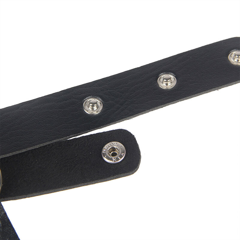 SUBBLIME - CHEST HARNESS LEATHER CHAINS BLACK ONE SIZE - Amore24