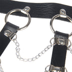 SUBBLIME - CHEST HARNESS LEATHER CHAINS BLACK ONE SIZE - Amore24
