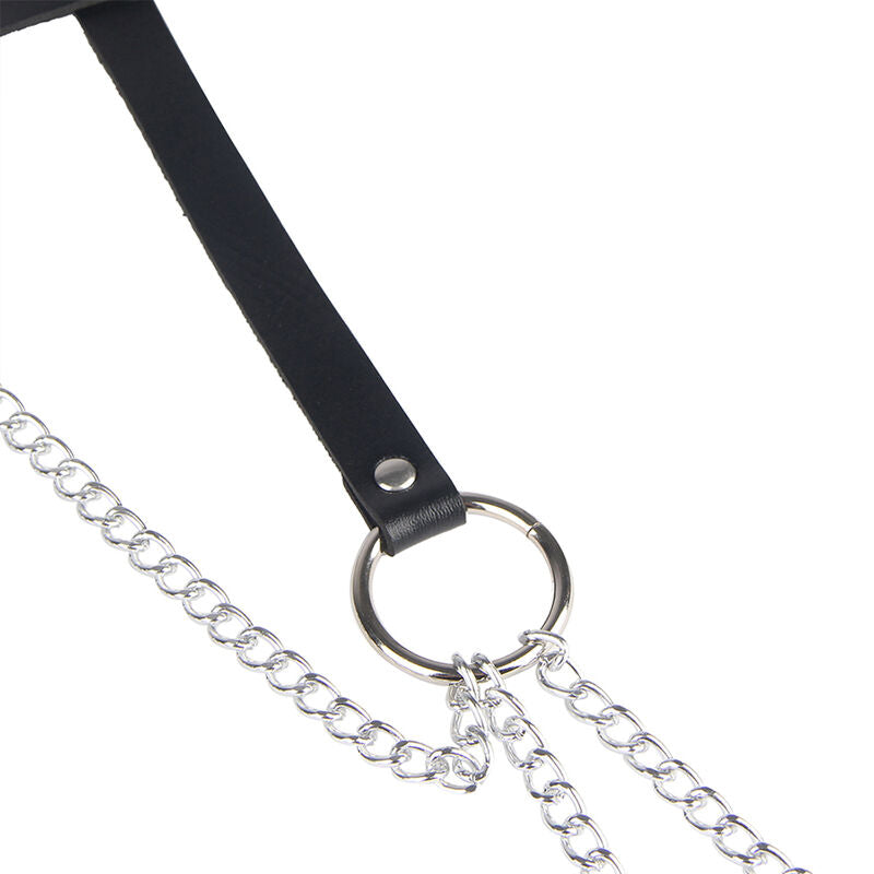 SUBBLIME - LEATHER RING CHAINBELT BLACK ONE SIZE - Amore24