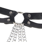 SUBBLIME - LEATHER RING CHAINBELT BLACK ONE SIZE - Amore24