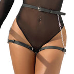 SUBBLIME - LEATHER BELT HARNESS BLACK ONE SIZE - Amore24