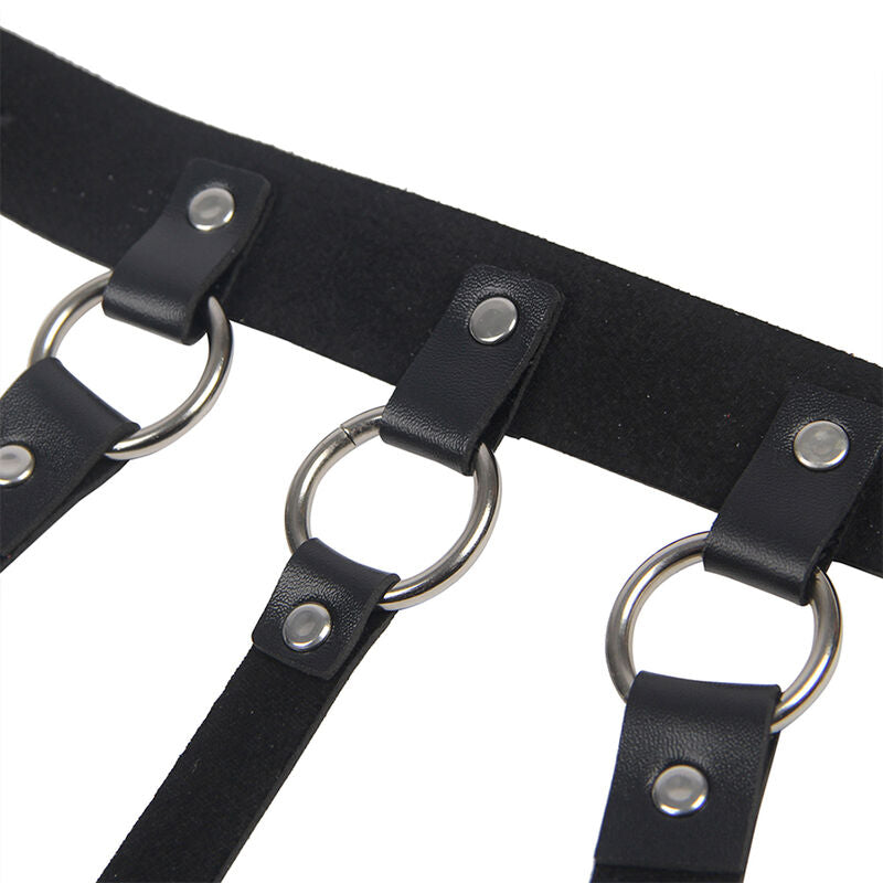 SUBBLIME - CHEST HARNESS WITH BIG RING CHAINS ONE SIZE - Amore24