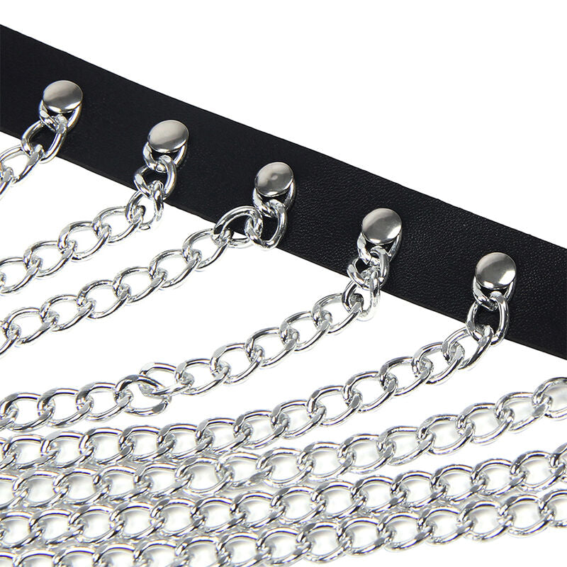SUBBLIME - CHEST HARNESS WITH BIG RING CHAINS ONE SIZE - Amore24