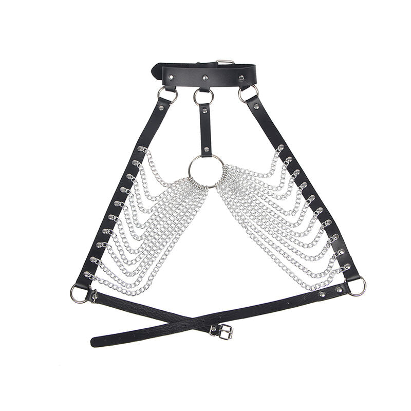 SUBBLIME - CHEST HARNESS WITH BIG RING CHAINS ONE SIZE - Amore24