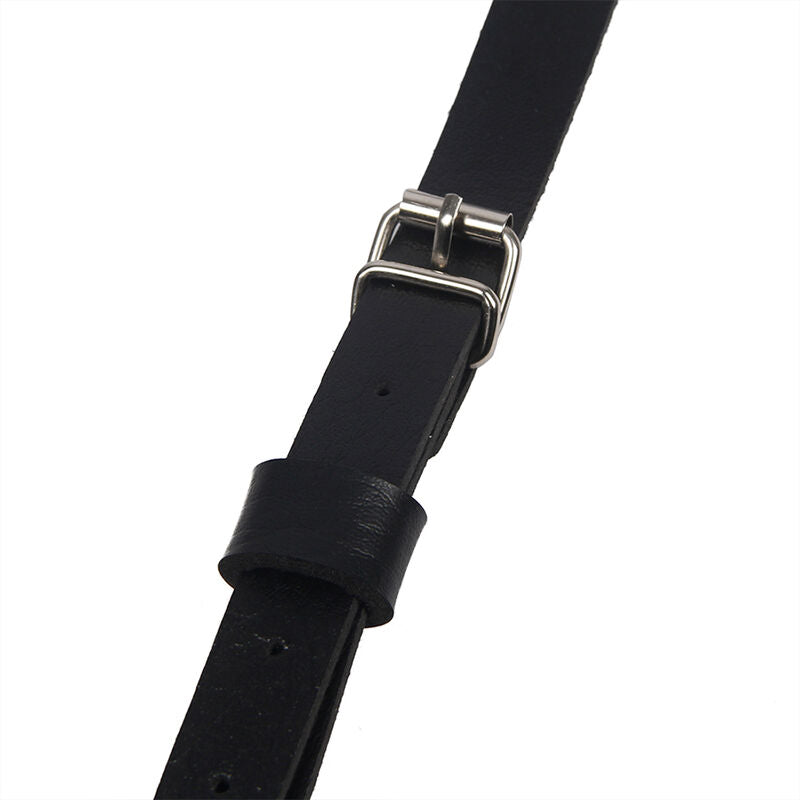 SUBBLIME - LEATHER RING CHEST HARNESS BLACK ONE SIZE - Amore24