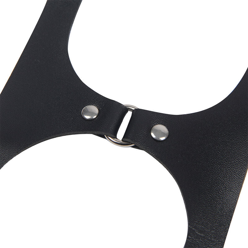 SUBBLIME - FULL BODY HARNESS WITH LEATHER BUCKLES BLACK ONE SIZE - Amore24