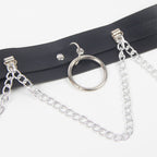 SUBBLIME - BELT AND GARTER HARNESS WITH RINGS AND CHAINDETAIL ONE SIZE - Amore24