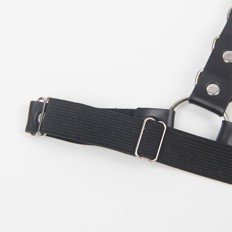 SUBBLIME - BELT AND GARTER HARNESS WITH RINGS AND CHAINDETAIL ONE SIZE - Amore24
