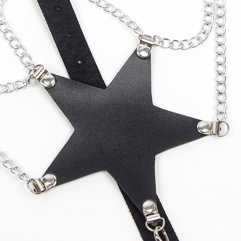 SUBBLIME - FULL BODY HARNESS WITH STAR CHAINDETAIL ONE SIZE - Amore24