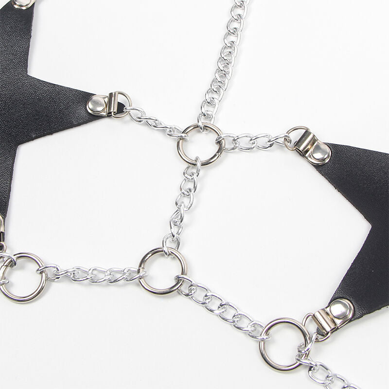 SUBBLIME - FULL BODY HARNESS WITH STAR CHAINDETAIL ONE SIZE - Amore24
