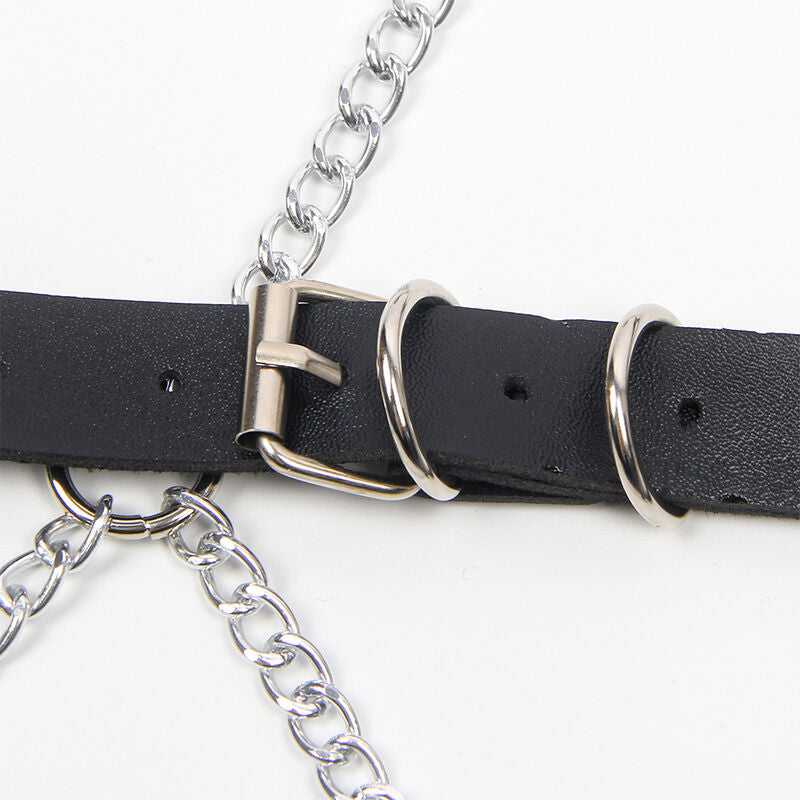 SUBBLIME - FULL BODY HARNESS WITH STAR CHAINDETAIL ONE SIZE - Amore24