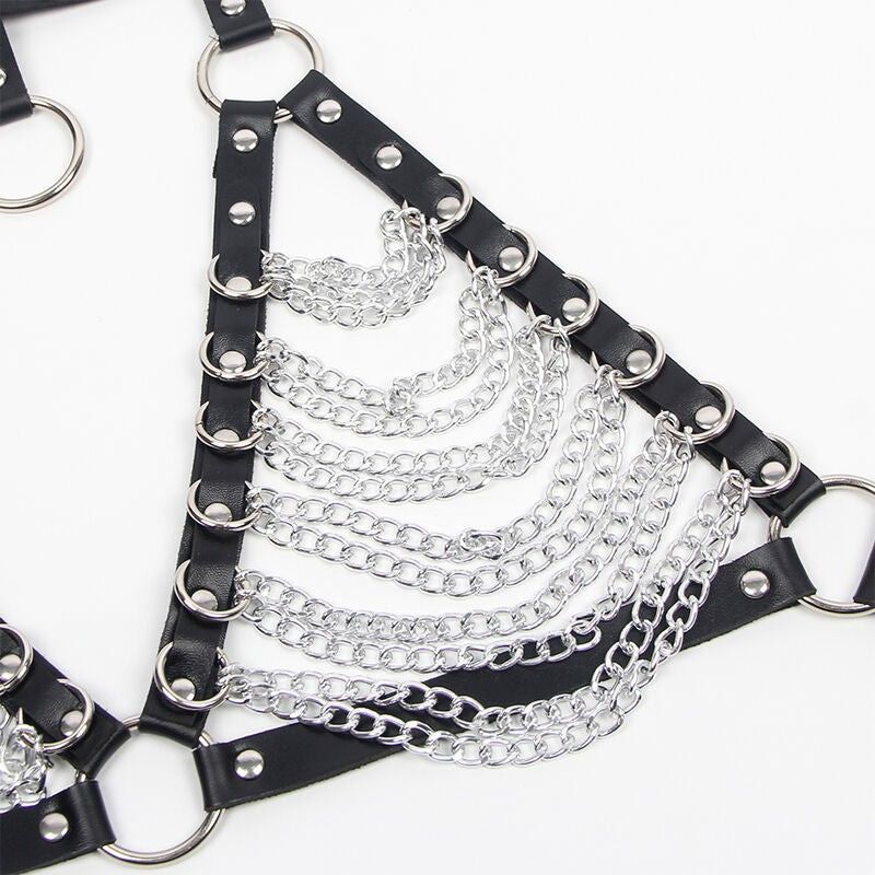 SUBBLIME - HARNESS BRA AND NECKLACE WITH CHAINS ONE SIZE - Amore24