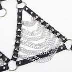 SUBBLIME - HARNESS BRA AND NECKLACE WITH CHAINS ONE SIZE - Amore24